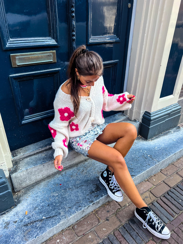 Silver Glitter Skirt