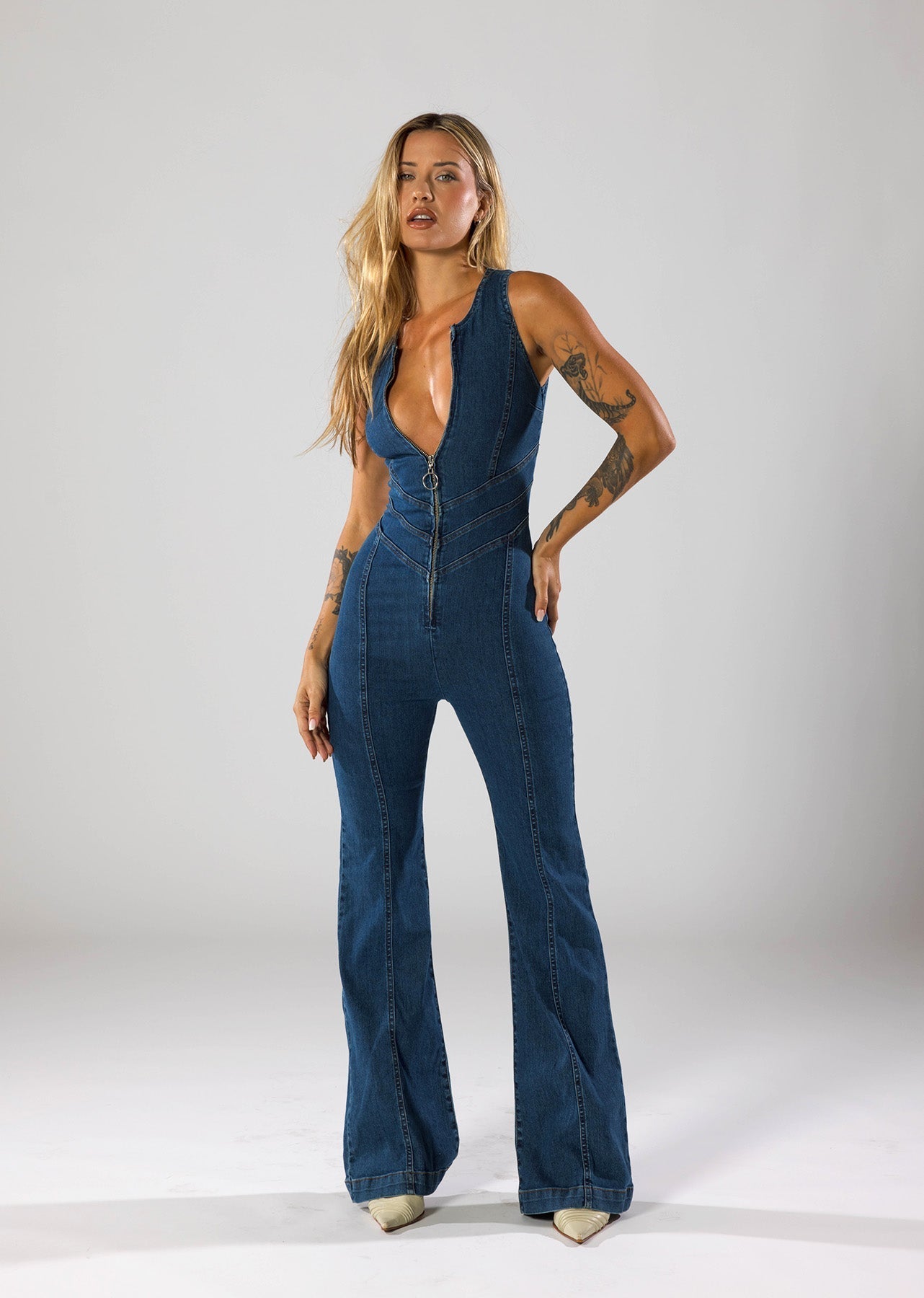 Trendy Denim Jumpsuit