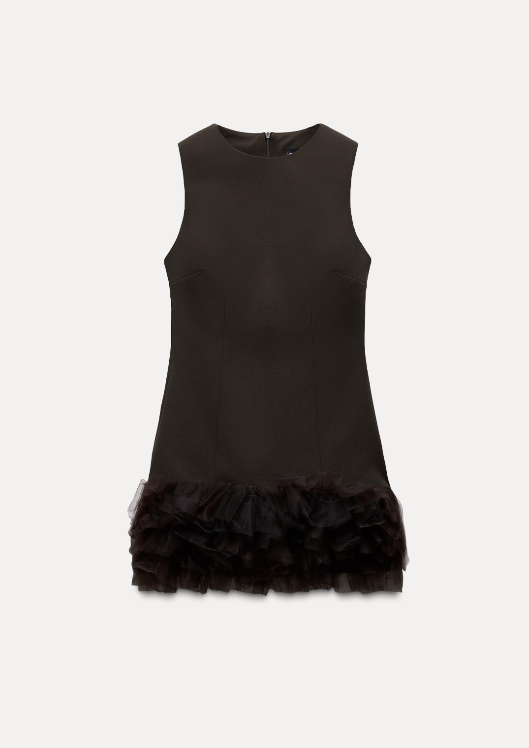 Ruffle Dress Brown
